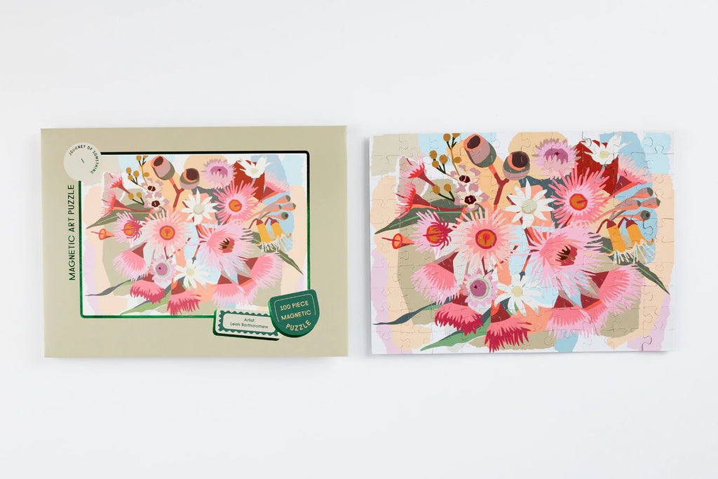 100 PIECE MAGNETIC PUZZLE Native Flowers