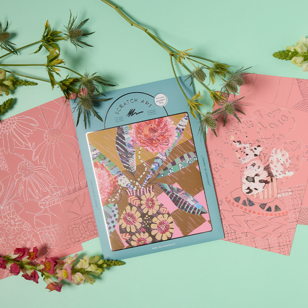 Scratch Art Flowers