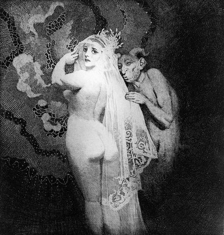 Virginity #7 Norman Lindsay Facsimile Etching