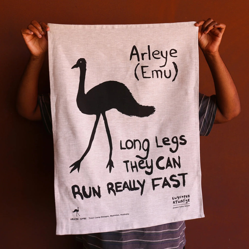 Emu tea towel