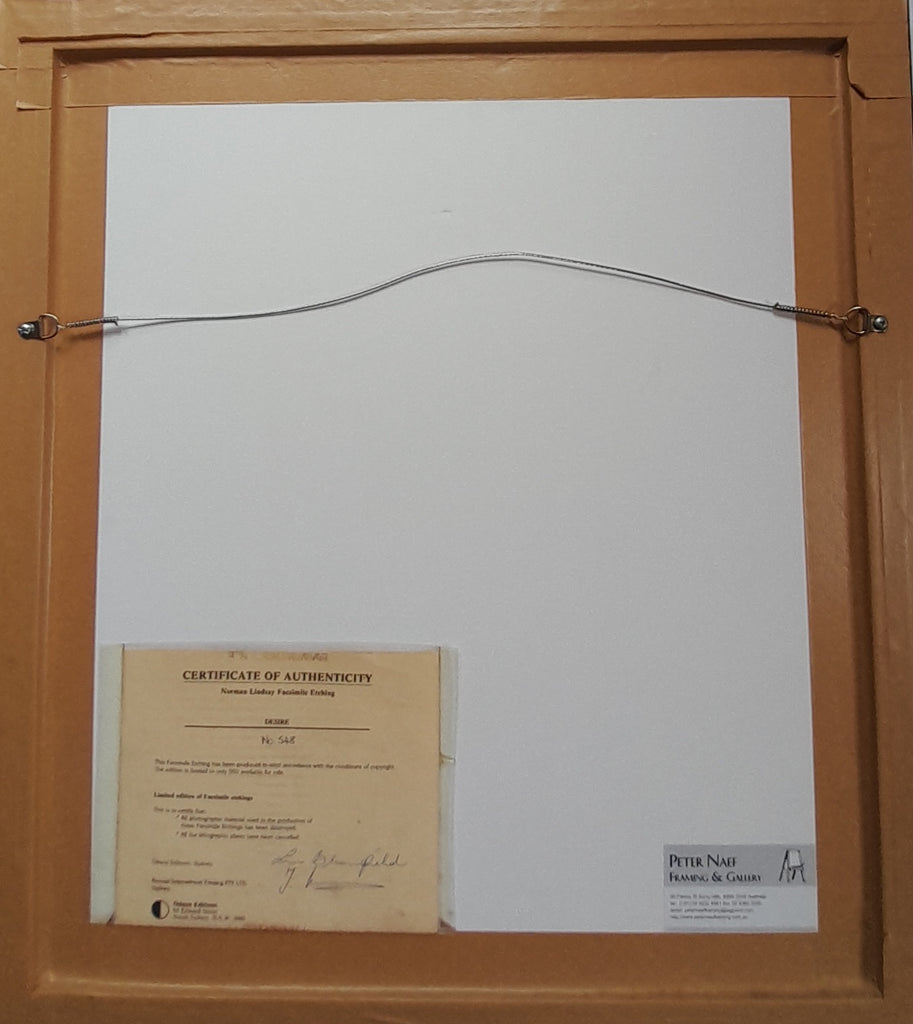 Desire by Norman Lindsay #548 Facsimile Etching