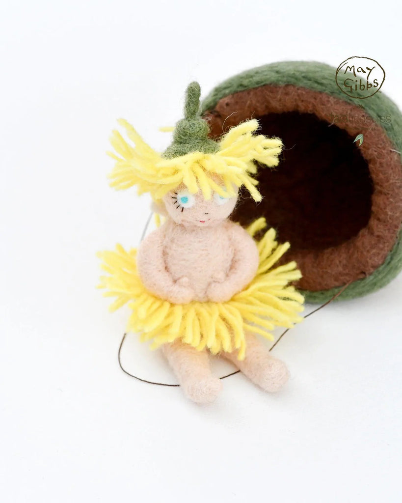 Felt May Gibbs Doll with Gum Pod