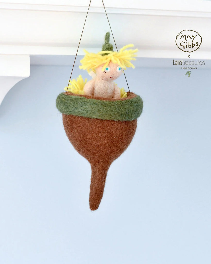 Felt May Gibbs Doll with Gum Pod