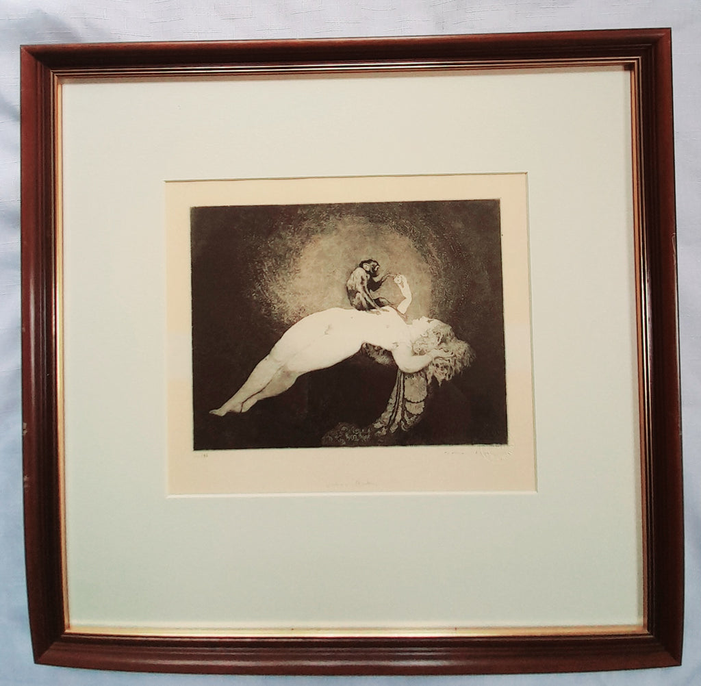 Julia’s Monkey by Norman Lindsay Facsimile Etching #186