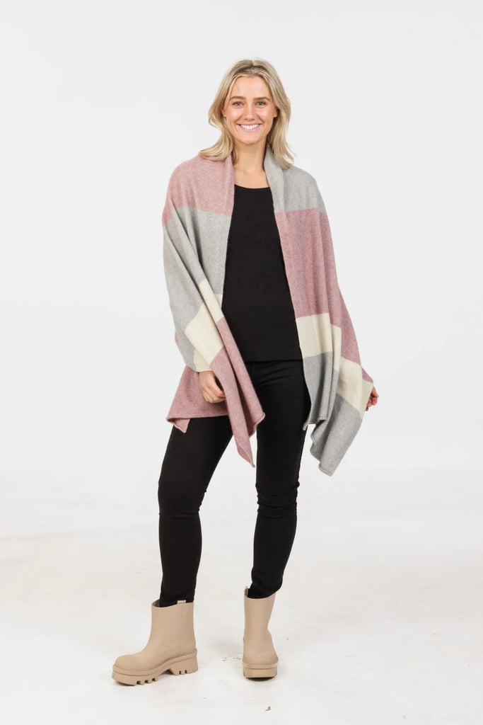 Merino and possum fibre travel wrap