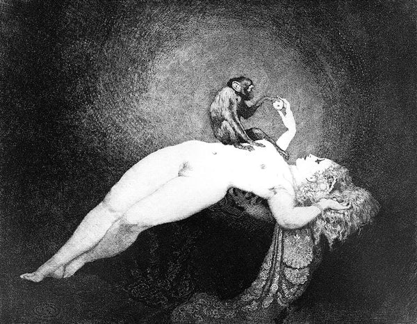 Julia’s Monkey by Norman Lindsay Facsimile Etching #186