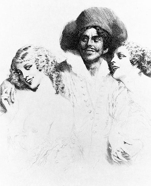 Norman Lindsay Trio facsimile etching