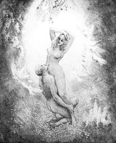 Virginity #7 Norman Lindsay Facsimile Etching