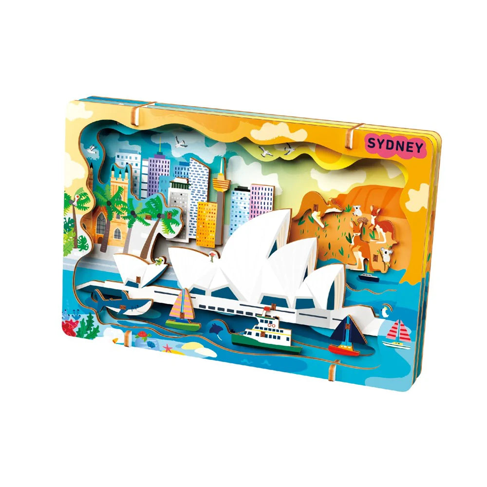Wooden City Landscape 3D Puzzle