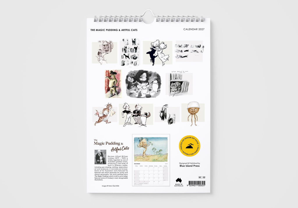 Norman Lindsay's Artful Cats 2027 Wall Calendar