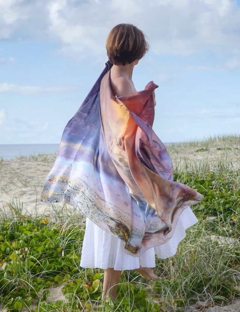 Silk Scarf with Australia from the air image
