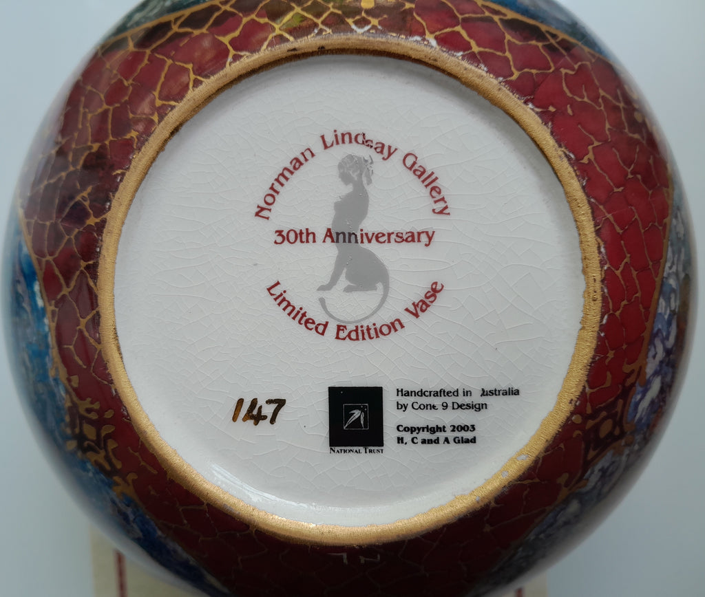 Norman Lindsay Gallery Limited edition vase #147