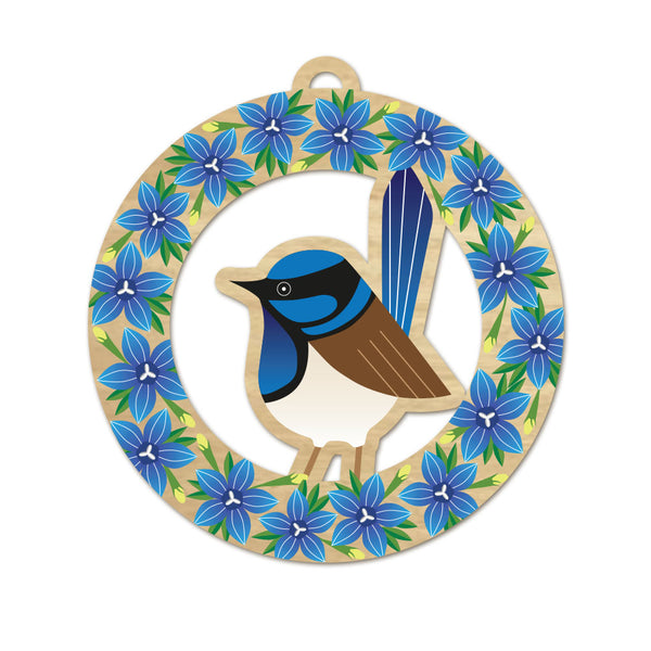 Christmas Decoration Blue Wren Christmas Decoration Blue Wren