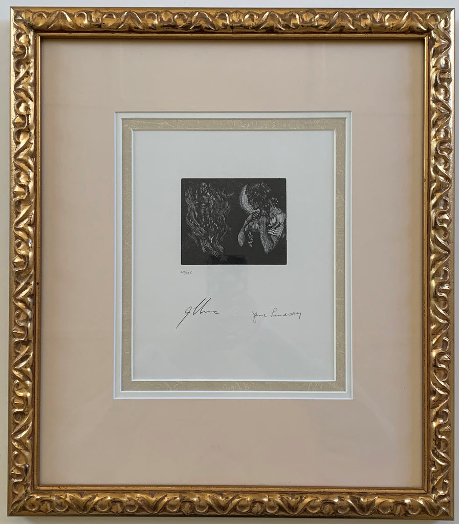 Norman Lindsay Joan of Arc Original woodblock