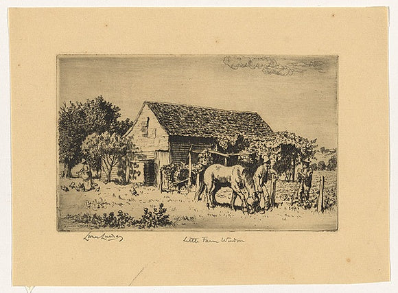 Lionel Lindsay Little Farm Windsor Facsimile Etching