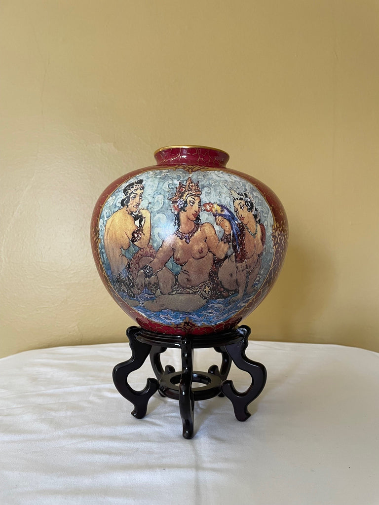 Norman Lindsay Gallery Limited Edition Red Vase #139