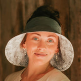 Wide-Brimmed Visor Linen Sun Hat