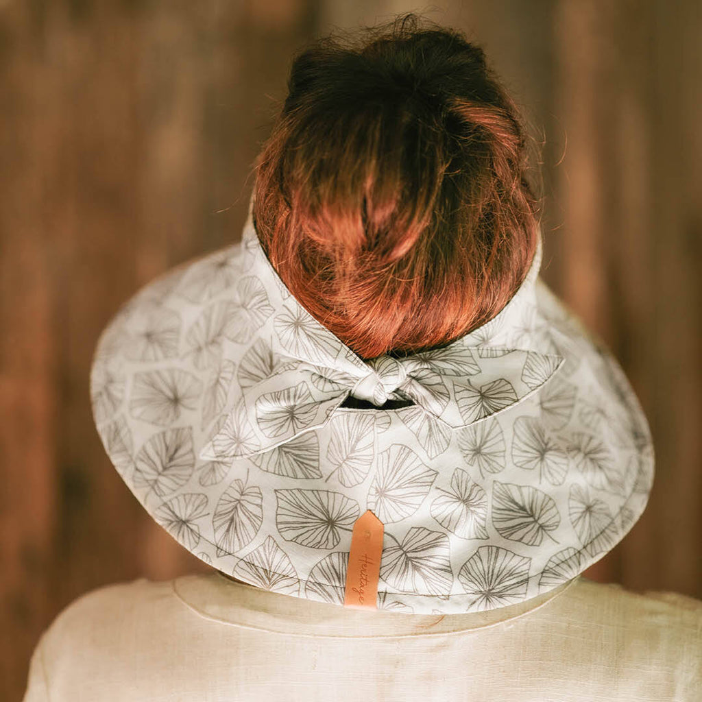 Wide-Brimmed Visor Linen Sun Hat