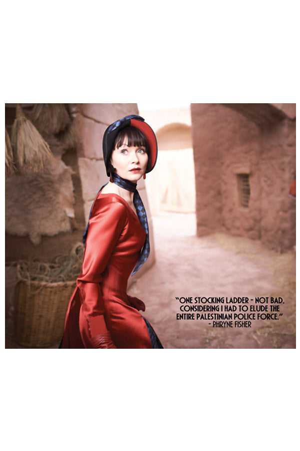 Miss Fisher and the Crypt of Tears Red Dress Lens Cloth Phryne Fisher
