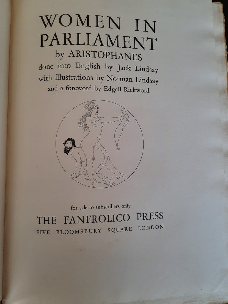 Ecclesiazusai Women in Parliament 1929