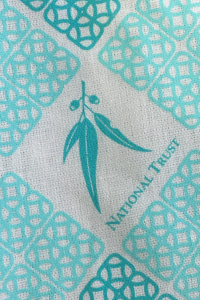 National Trust Linen Tea towel - Aqua