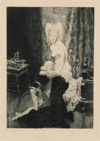 Norman Lindsay Threat Facsimile etching