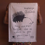 Echidna tea towel