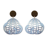 Banksia Silver Dangle Stud Earrings