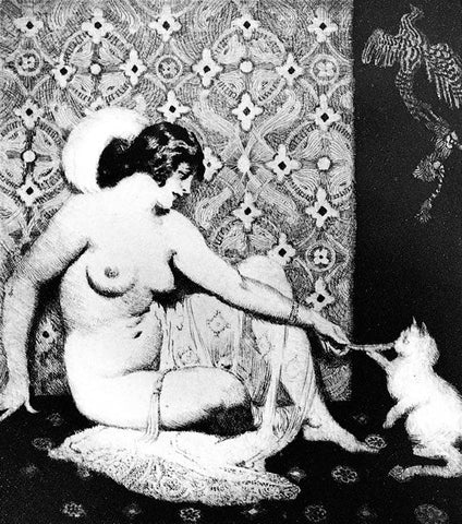 Cats #476 Norman Lindsay Facsimile Etching
