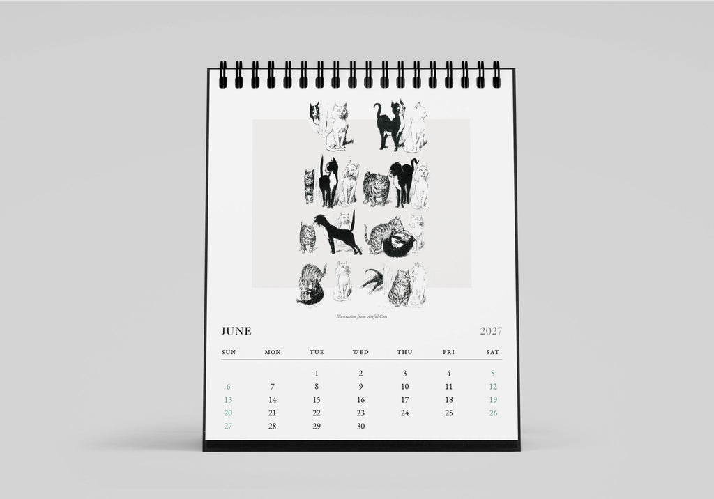 Norman Lindsay Artful Cats 2027 Desk Calendar
