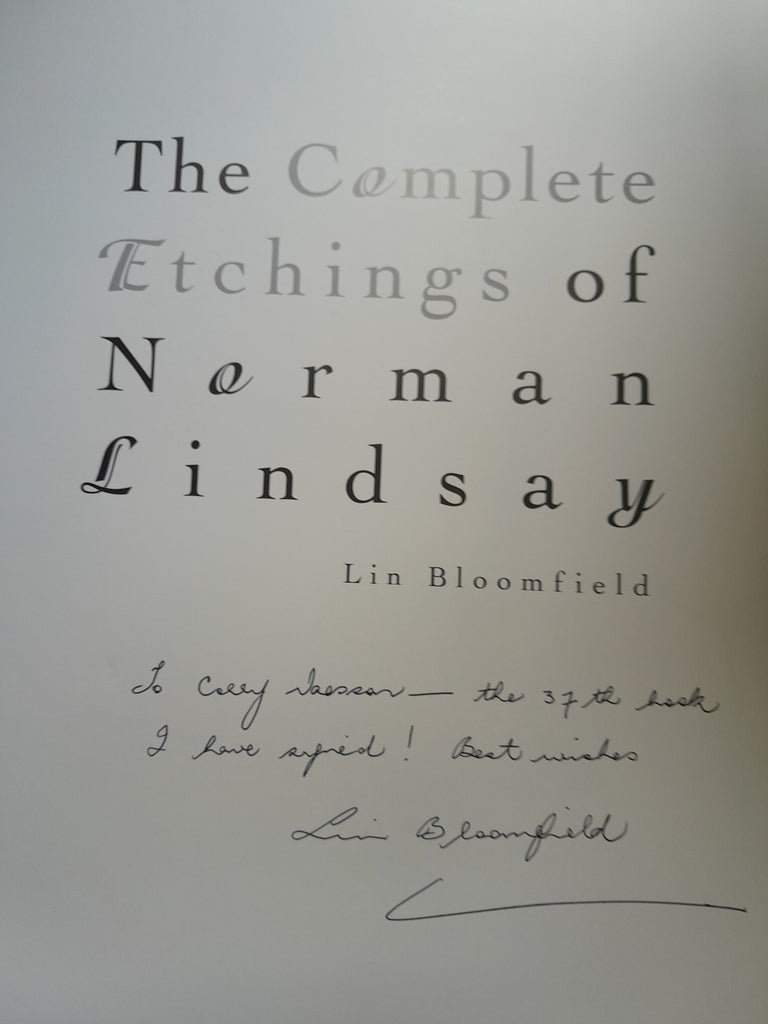 Complete Etchings of Norman Lindsay signed by LIN BLOOMFIELD