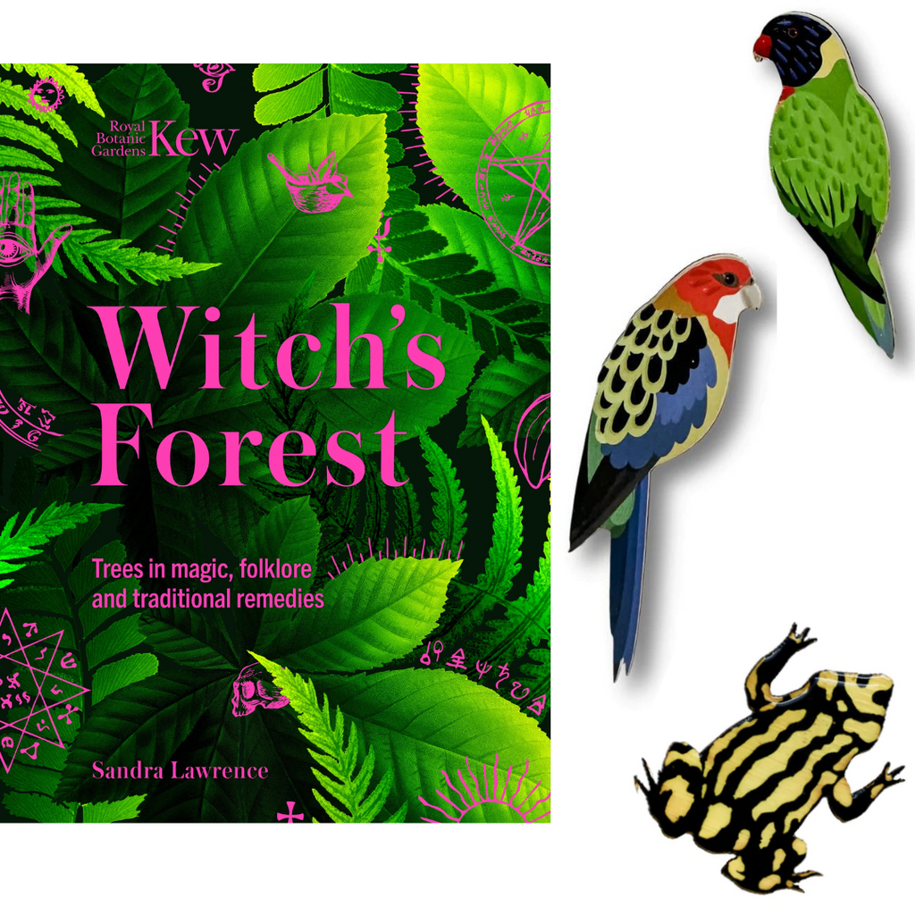 Book: Kew Witch's Forest + Lapel pin of your choice