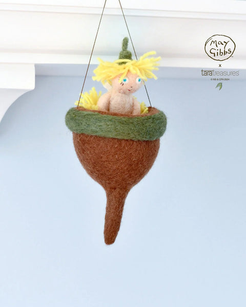 Felt May Gibbs Doll with Gum Pod