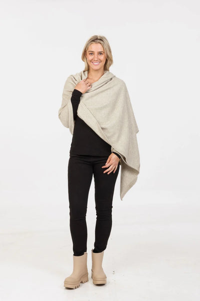 Merino and possum fibre travel wrap