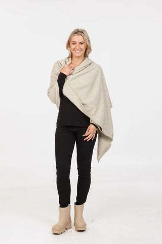 Merino and possum fibre travel wrap