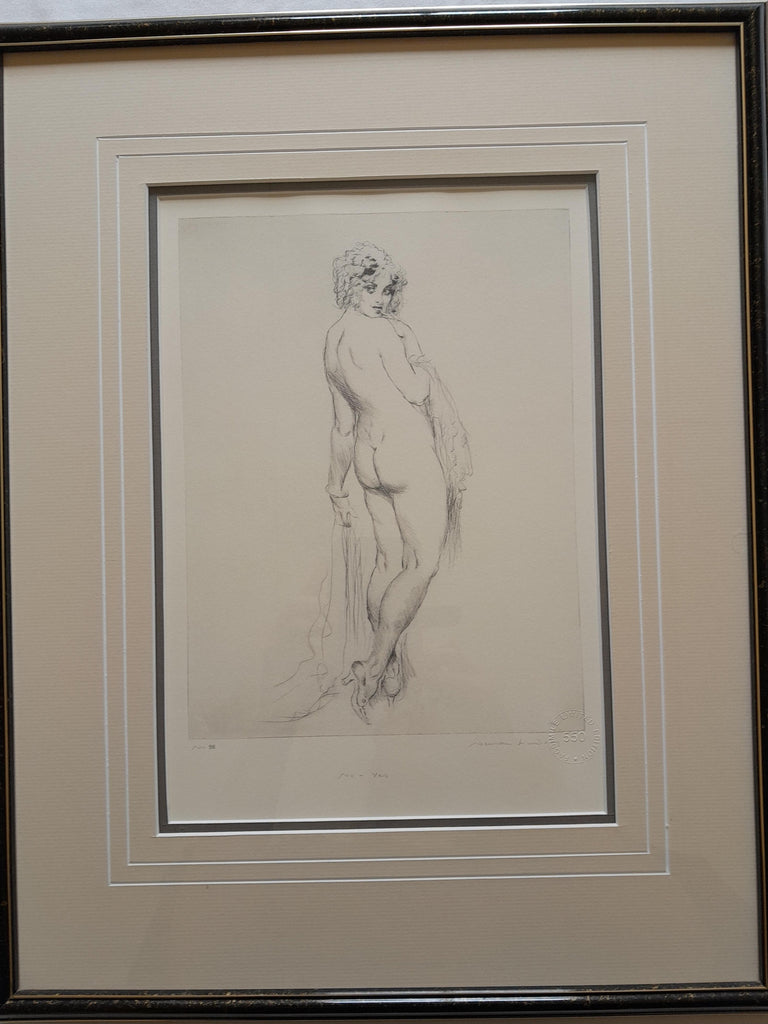 Norman Lindsay No-Yes Facsimile Etching framed