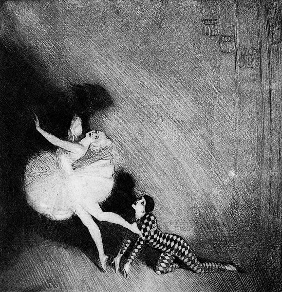 Columbine #341 Facsimile Etching by Norman Lindsay