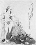 Norman Lindsay The Drape facsimile etching