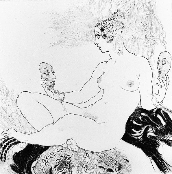 Norman Lindsay Which Mask facsimile etching