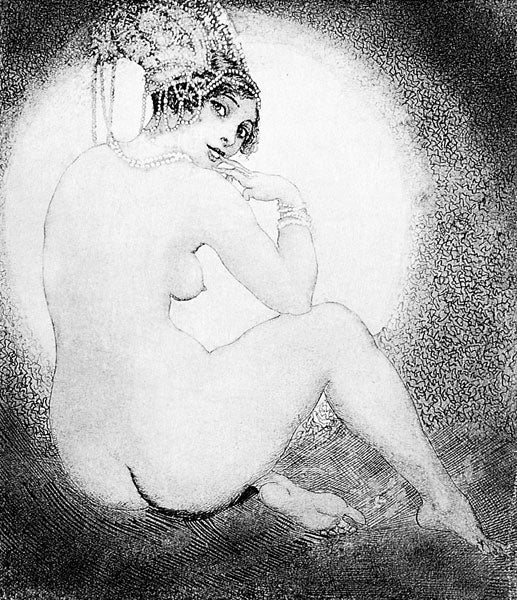 The Pearl Head Dress #329 Norman Lindsay Facsimile Etching