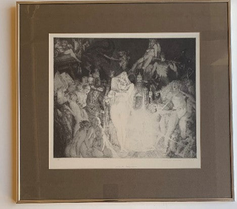 Norman Lindsay Enter The Magicians facsimile etching