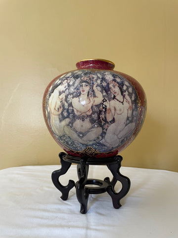 Norman Lindsay Gallery Limited Edition Red Vase #139