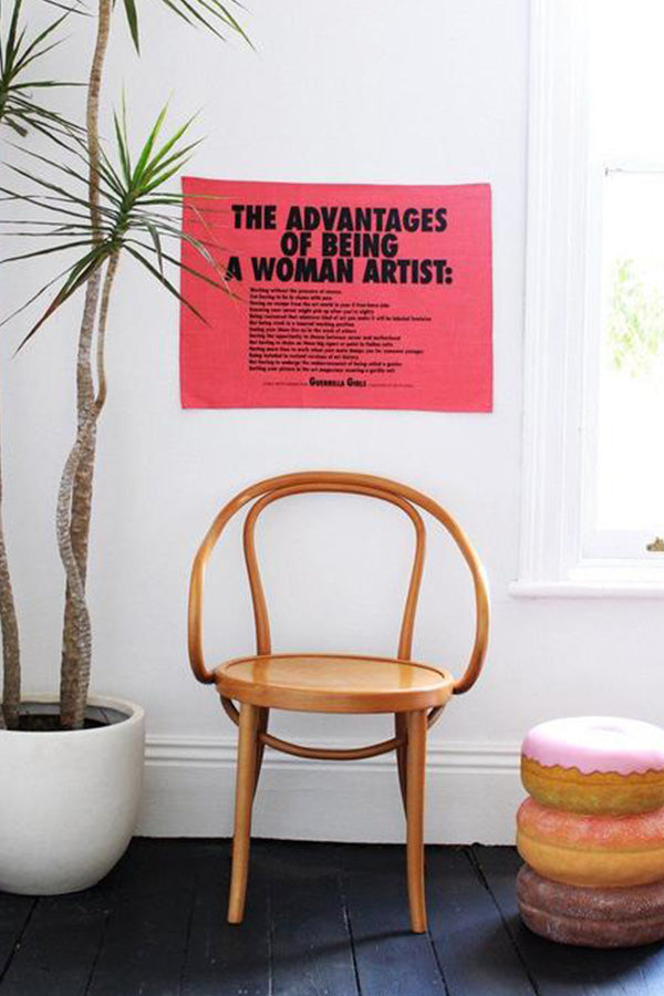 The Advantages of Being a Woman Artist Tea Towel