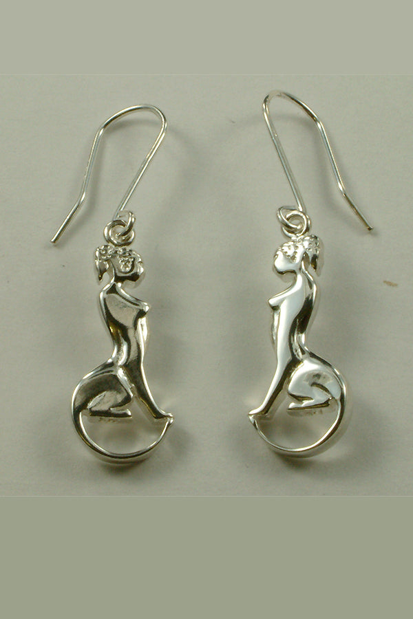 Silver Sphinx Earrings
