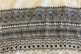 French Moroccan style Embroidered Throw  100% wool