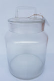 Glass jar with straight glass handle on lid - Medium