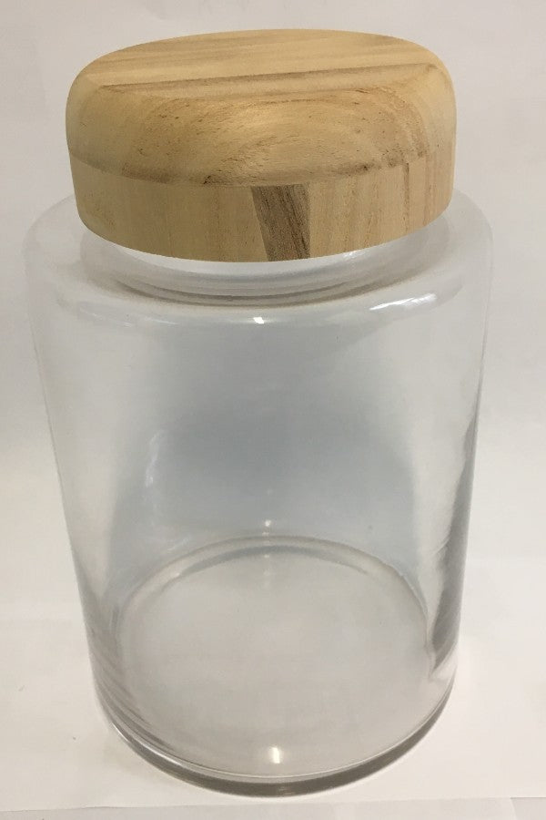 Storage Jar with Wooden Lid